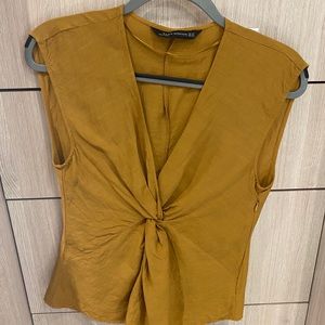 Zara yellow mustard top